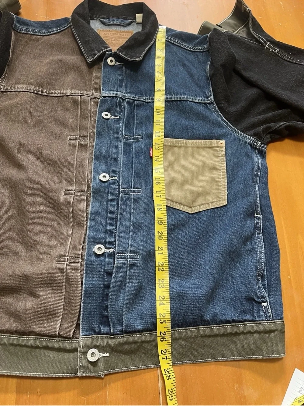 Levi's Premium Men's Type I Relaxed Fit L Trucker Jacket  Champlain Colorblock - Picture 10 of 13